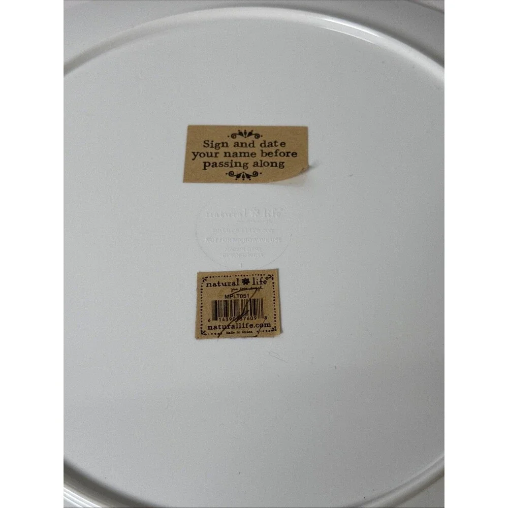 Natural Life , Live, Love, Laugh The Giving Plate Platter Excellent Condition